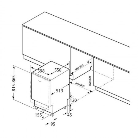 Mașină de spălat vase încorporată  FBDW 5612 A-7